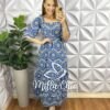 Milla Chic - millachic com br vestido jeans bordado manga 34 decote quadrado longo com babada na barra silene jeans claro 1 Vestido Jeans Bordado Manga 3/4 Decote Quadrado Longo Com Babada Na Barra Silene - Jeans Escuro - Milla Chic