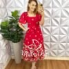 Vestido Lesie 3D Manga Raglan Com Lastex Nas Costas Super Midi Três Marias Samara - Vermelho - Milla Chic