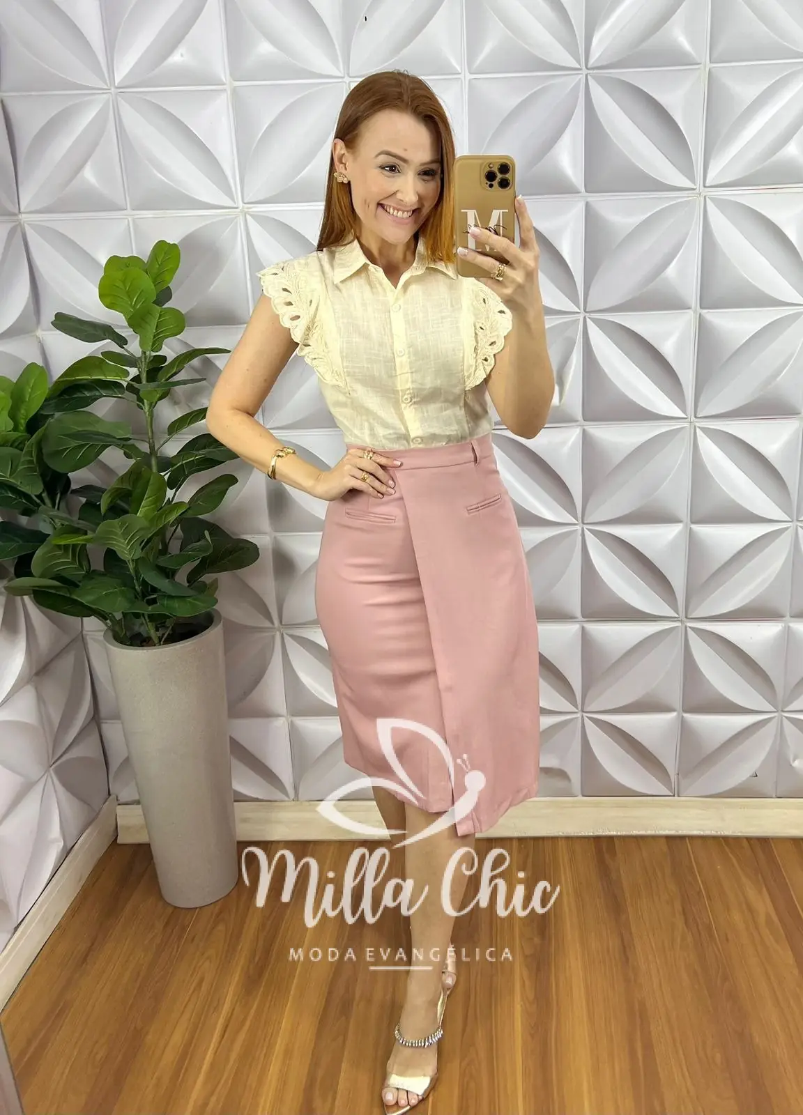 Saia Alfaiataria Envelope Ziper Nas Costas Acompanha Cinto Hellen – Rosa – Milla Chic Saia Alfaiataria Envelope Ziper Nas Costas Acompanha Cinto Hellen - Rosa - Milla Chic