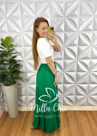 Blusa Anarruga Com Bojo Manga Princesa Lucrécia - Branca - Milla Chic