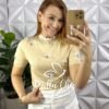 Milla Chic - millachic com br blusa tricot modal com trabalhado na gola e bordados floral polonia areia Blusa Tricot Modal Com Trabalhado na Gola e Bordados Floral Polônia - Areia - Milla Chic