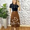 Blusa Tshirt Malha De Algodão Com Aplicação de Laços de Perola Zilda - Preta - Milla Chic