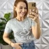 Saia Jeans Com Fendas Laterais Justa Mídi Com Zíper Gabriela - Jeans - Milla Chic