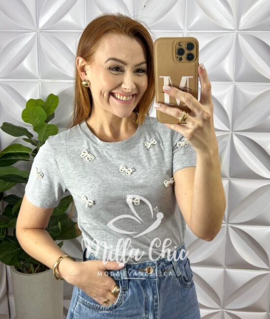 Saia Jeans Com Fendas Laterais Justa Mídi Com Zíper Gabriela - Jeans - Milla Chic