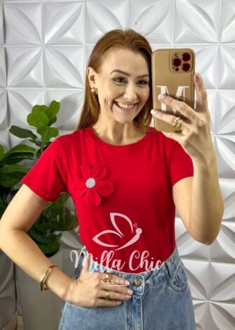 Saia Jeans Evase Mídi Com Fenda Frontal Fechamento Zíper Bianca - Jeans - Milla Chic
