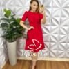 Vestido Anarruga Com Torção Na Cintura Curto Lanna - Vermelho - Milla Chic