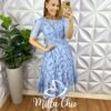Vestido Richilieu Bordado Evase Mídi Com Babado Na Barra Maria Clara - Vermelho - Milla Chic