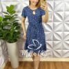 Milla Chic - millachic com br vestido viscolycra com babado no decote elastico na cintura babado na barra gabriela laranja estampado 8 Vestido kelly Comfy e Chic - Milla Chic