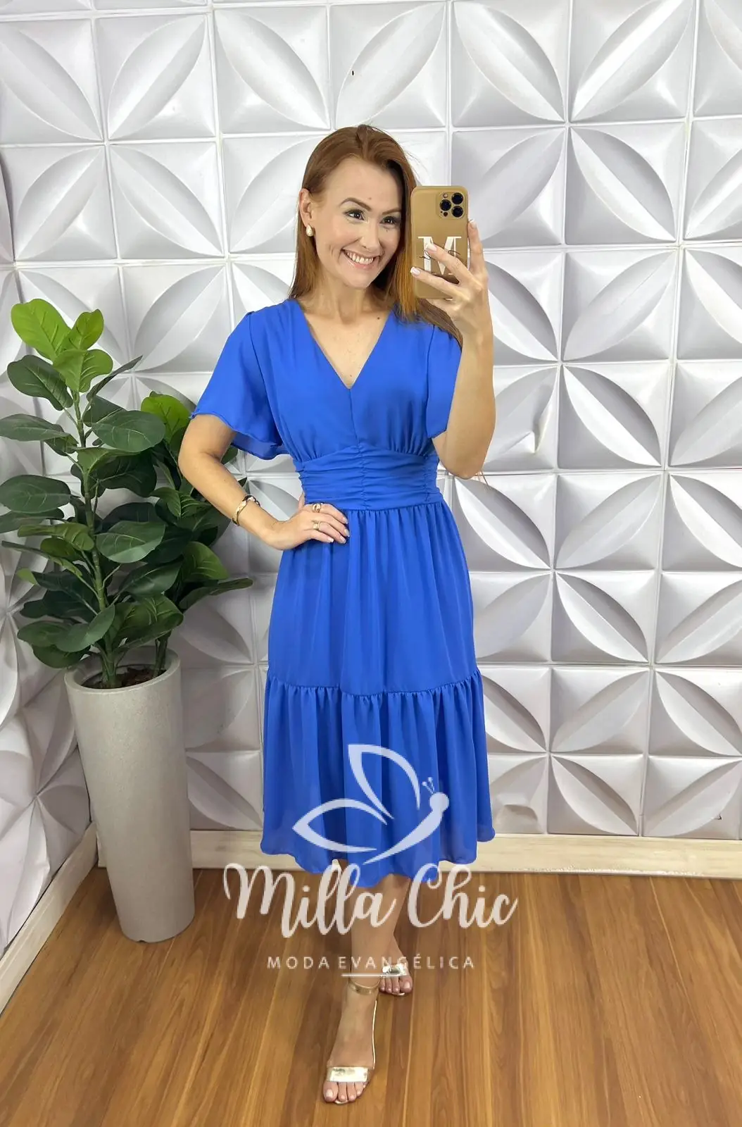 Vestido London Em Chiffon Devore – Milla Chic Vestido London Em Chiffon Devore - Milla Chic