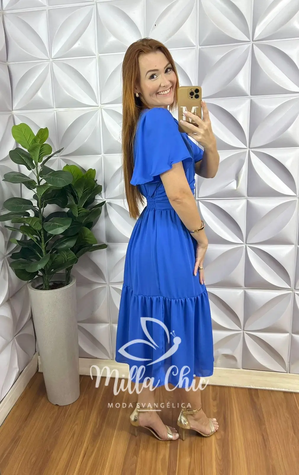 Vestido London Em Chiffon Devore – Milla Chic Vestido London Em Chiffon Devore - Milla Chic