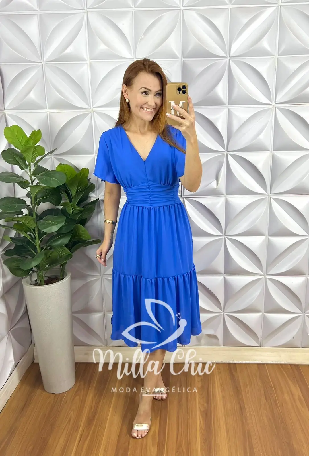 Vestido London Em Chiffon Devore – Milla Chic Vestido London Em Chiffon Devore - Milla Chic