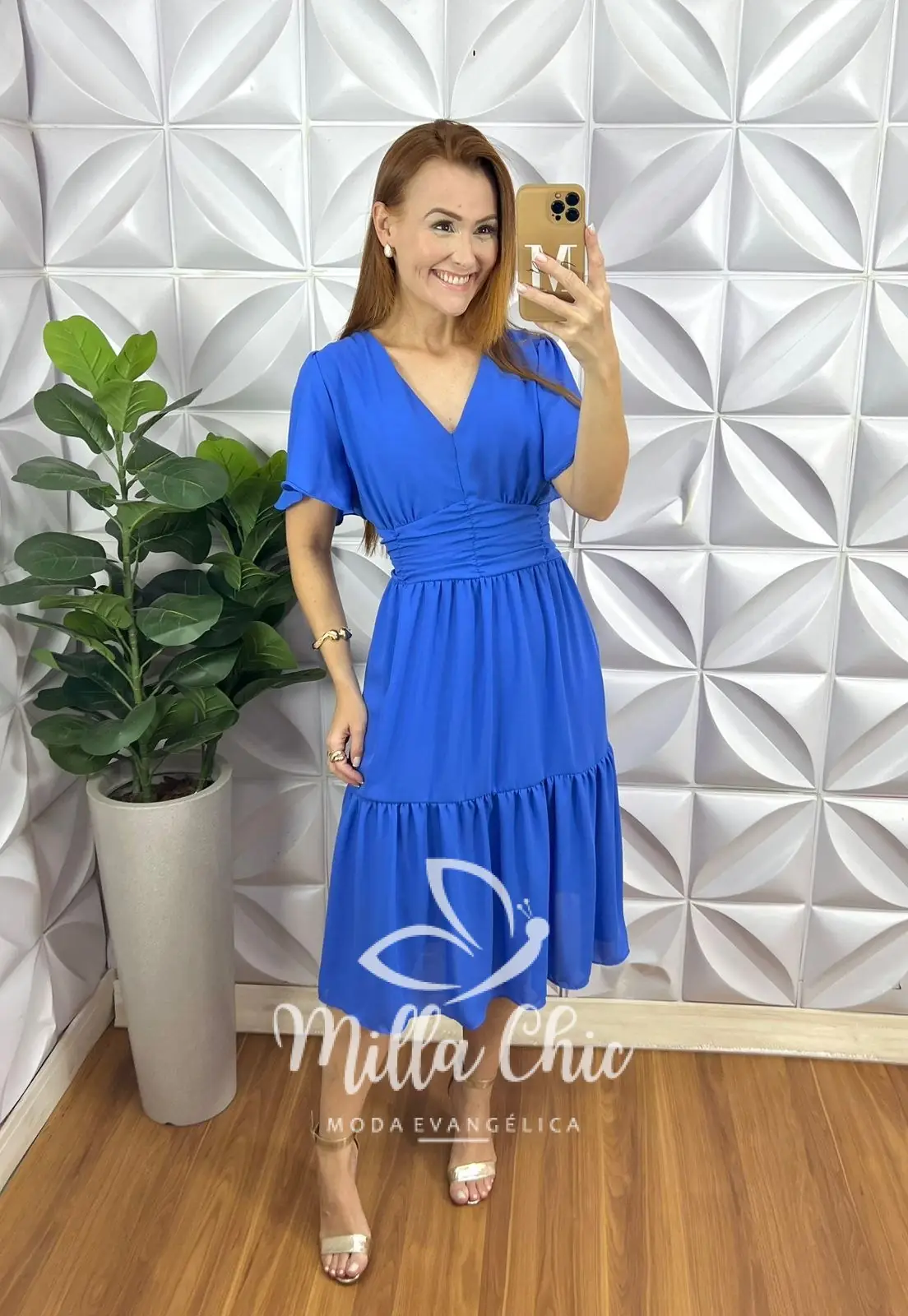 Vestido London Em Chiffon Devore – Milla Chic Vestido London Em Chiffon Devore - Milla Chic