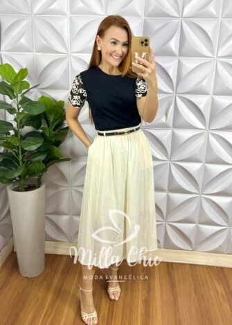 Milla Chic - millachic com br blusa maiami malha algodao bordado croche 1 Blusa Maiami Malha Algodão Bordado Crochê - Preto - Milla Chic