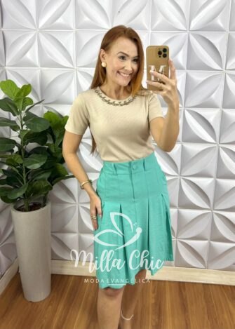 Milla Chic - millachic com br blusa milla com pedrarias canelada de viscose azul 14 Blusa Milla Com Pedrarias Canelada De Viscose - Azul - Milla Chic