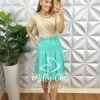 Blusa Milla Com Pedrarias Canelada De Viscose - Azul - Milla Chic