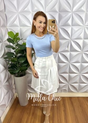 Milla Chic - millachic com br blusa milla com pedrarias canelada de viscose azul 9 Blusa Milla Com Pedrarias Canelada De Viscose - Azul - Milla Chic