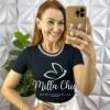 Blusa Milla Com Pedrarias Canelada De Viscose - Preto - Milla Chic