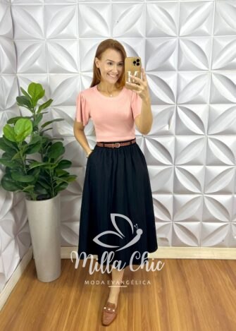Milla Chic - millachic com br blusa tarsila em tricot modal rosa 2 Blusa Tarsila Em Tricot Modal - Rosa - Milla Chic