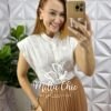 Milla Chic - millachic com br camisa gerbera cambraia linho branco 3 Camisa Gérbera Cambraia Linho - Branco - Milla Chic
