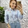 Milla Chic - millachic com br camisa mileide tricoline listrada e bordado 4 Camisa Mileide Tricoline Listrada E Bordado - Milla Chic