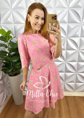 Conjunto Jardins Lesie Algodão 3D - Milla Chic