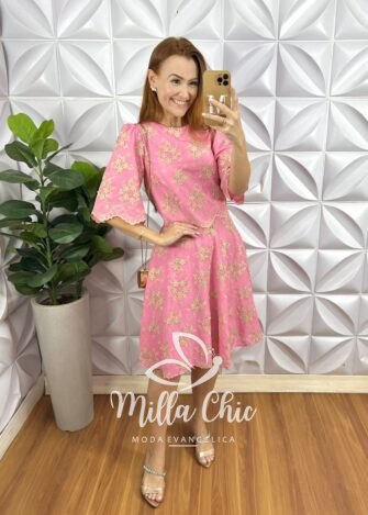 Conjunto Jardins Lesie Algodão 3D - Milla Chic