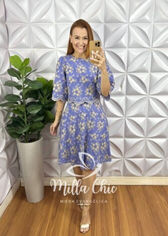 Conjunto Jardins Lesie Algodão 3D - Milla Chic