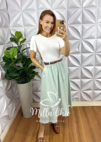 Saia Madrid Verde - Milla Chic