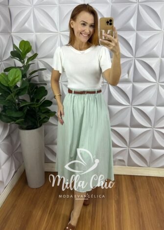 Saia Madrid Verde - Milla Chic