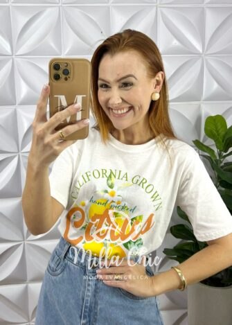 T-shirt Limão Siciliano malha - Milla Chic