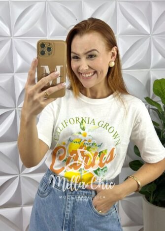 T-shirt Limão Siciliano malha - Milla Chic