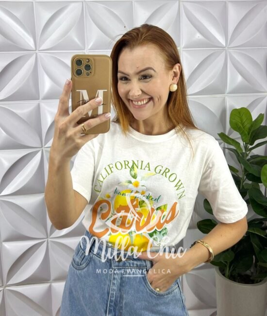 T-shirt Limão Siciliano malha - Milla Chic