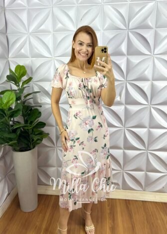 Milla Chic - millachic com br vestido ammalis tule nude estampado 3 Vestido Ammalis Tule - Nude Estampado - Milla Chic