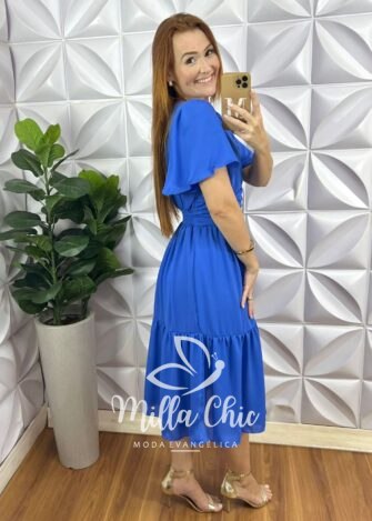 Milla Chic - millachic com br vestido bella em viscolinho estampado copia 2 Vestido London Em Chiffon Devore - Milla Chic