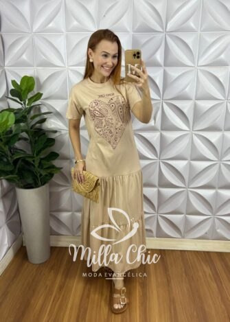 Vestido Boho Chic Malha Algodão - Milla Chic