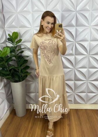 Vestido Boho Chic Malha Algodão - Milla Chic