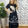 Milla Chic - millachic com br vestido boho chic malha algodao preto 3 Vestido Boho Chic Malha Algodão Preto - Milla Chic