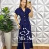 Vestido Chemise Amaris - Azul Escuro - Milla Chic