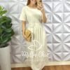 Vestido Constância Linho - Areia - Milla Chic