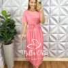 Vestido Constância Linho - Pêssego - Milla Chic