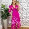 Vestido Frida viscose bordada em 3D - Milla Chic