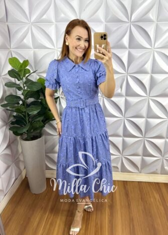 Vestido Gardênia Lesie 100% Algodão - Milla Chic