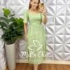 Milla Chic - millachic com br vestido georgia viscolinho estampada liberty verde 3 Vestido Geórgia Viscolinho Estampada liberty  - Menta - Milla Chic