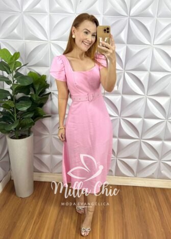 Vestido Áustria Em Linho - Caramelo - Milla Chic