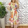 Vestido Tropicalia  - Branco Estampado - Milla Chic
