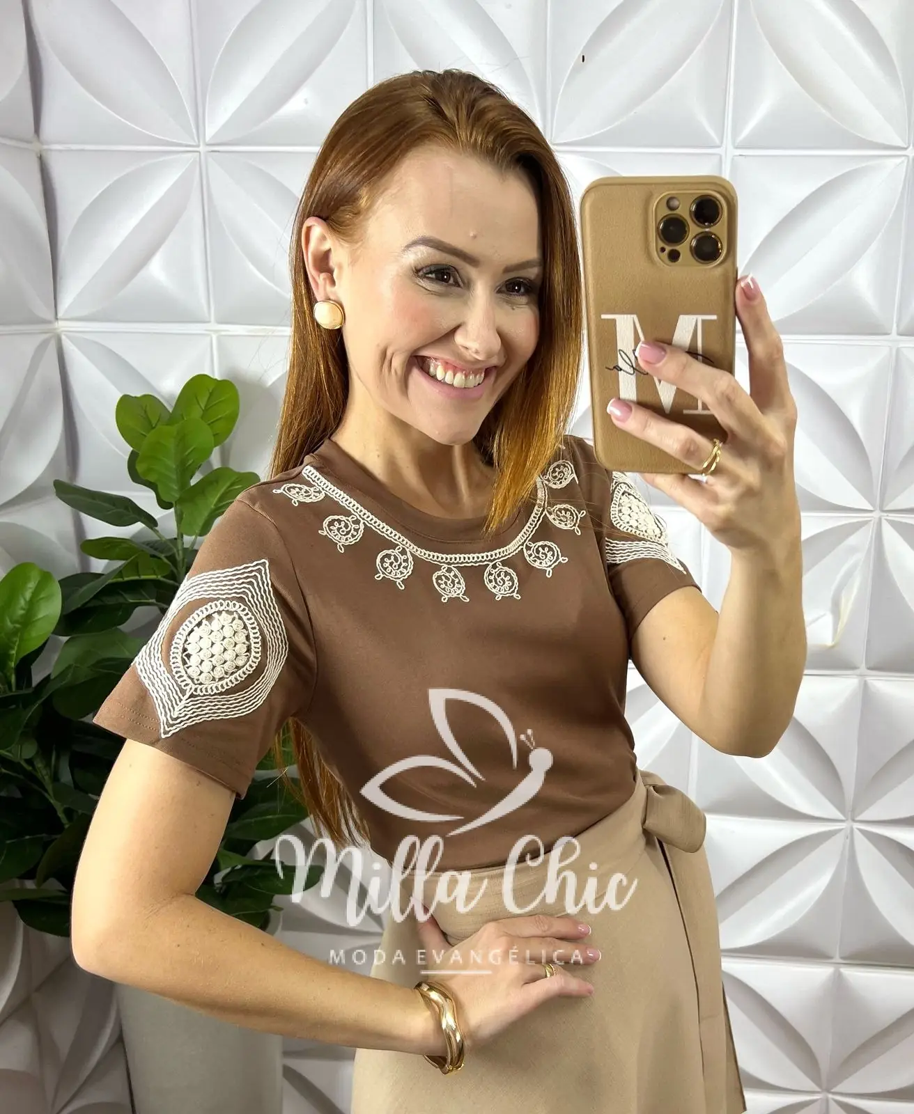 Blusa Cannes – Marrom – Milla Chic Blusa Cannes - Marrom - Milla Chic