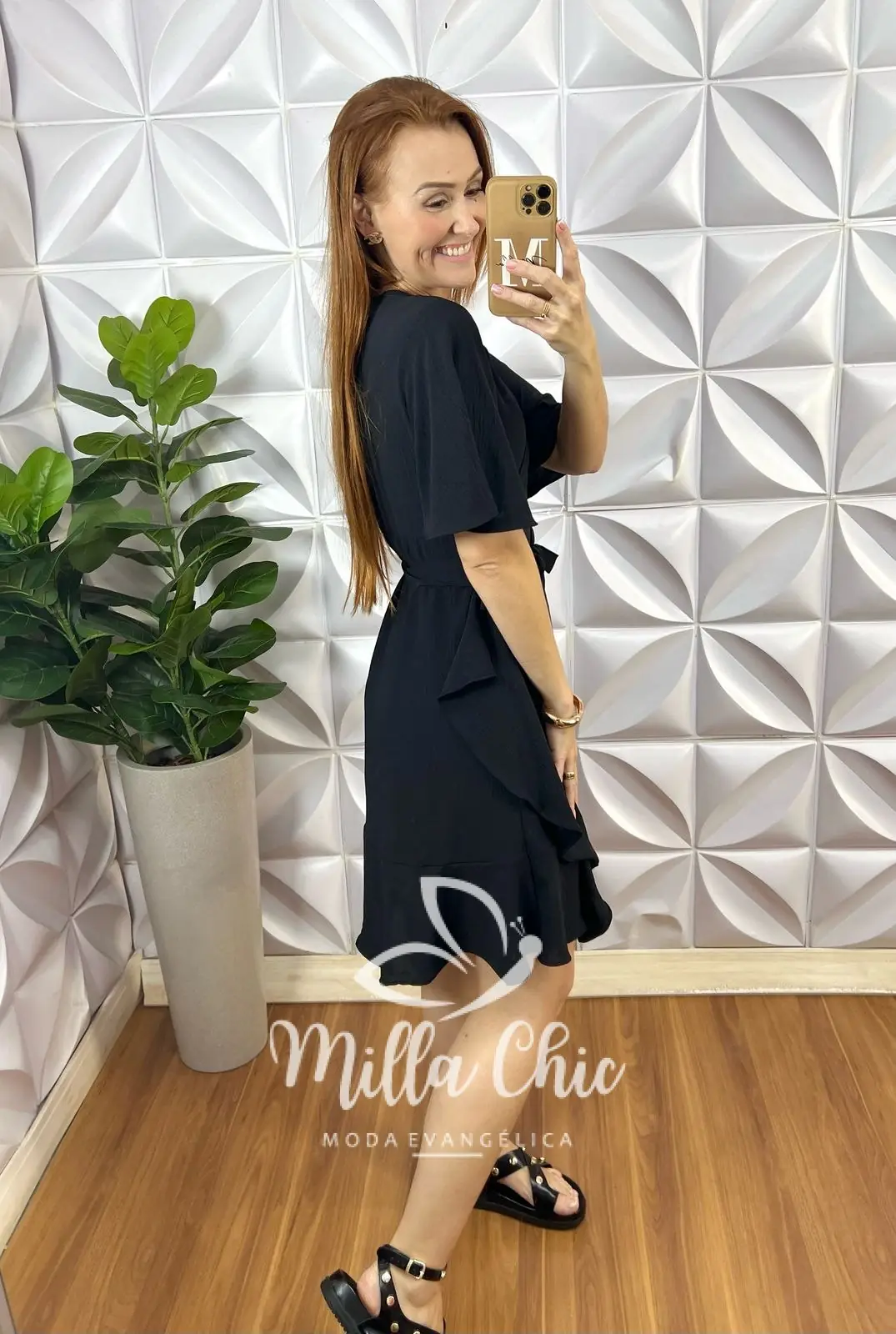 Vestido Envelope Abigail Liso – Preto – Milla Chic Vestido Envelope Abigail Liso - Preto - Milla Chic
