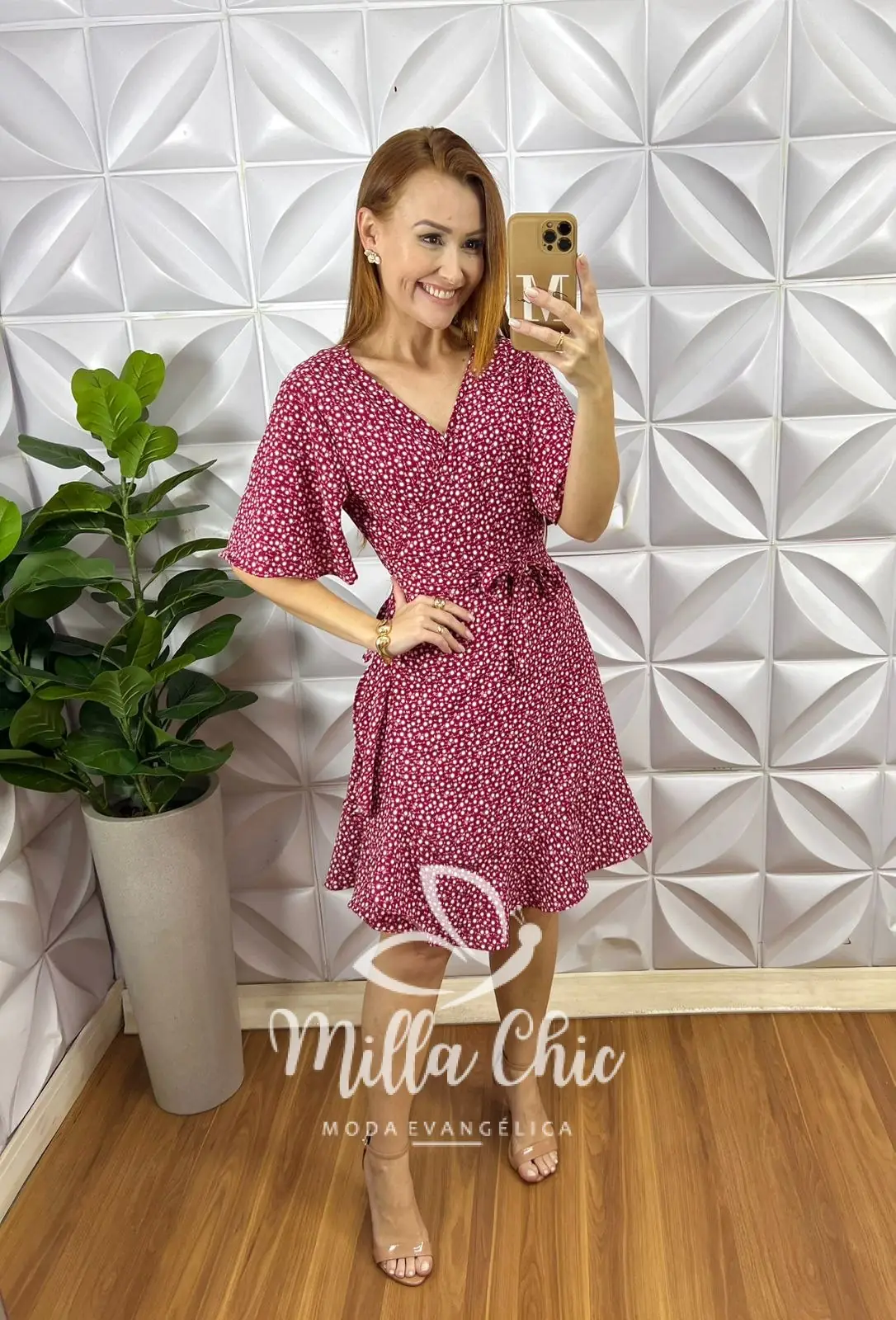 Vestido Envelope Abigail – Cereja – Milla Chic Vestido Envelope Abigail - Cereja - Milla Chic