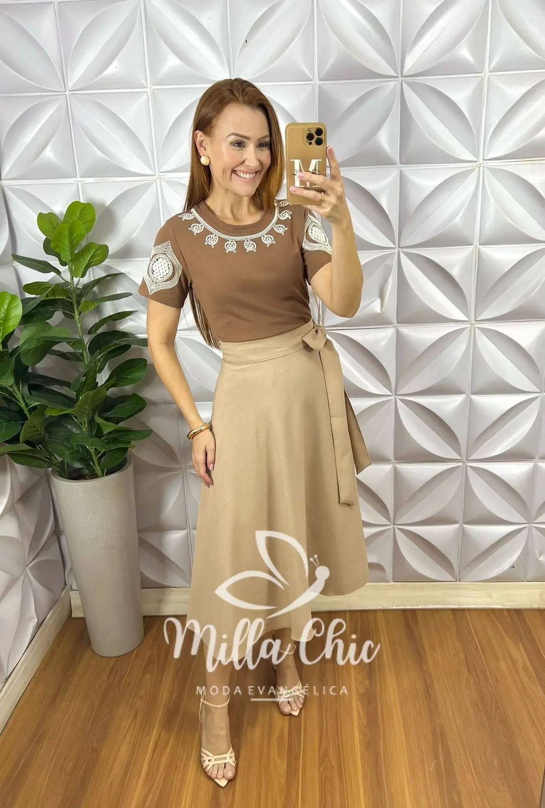 Saia Monalisa Envelope – Areia – Milla Chic Saia Monalisa Envelope - Areia - Milla Chic