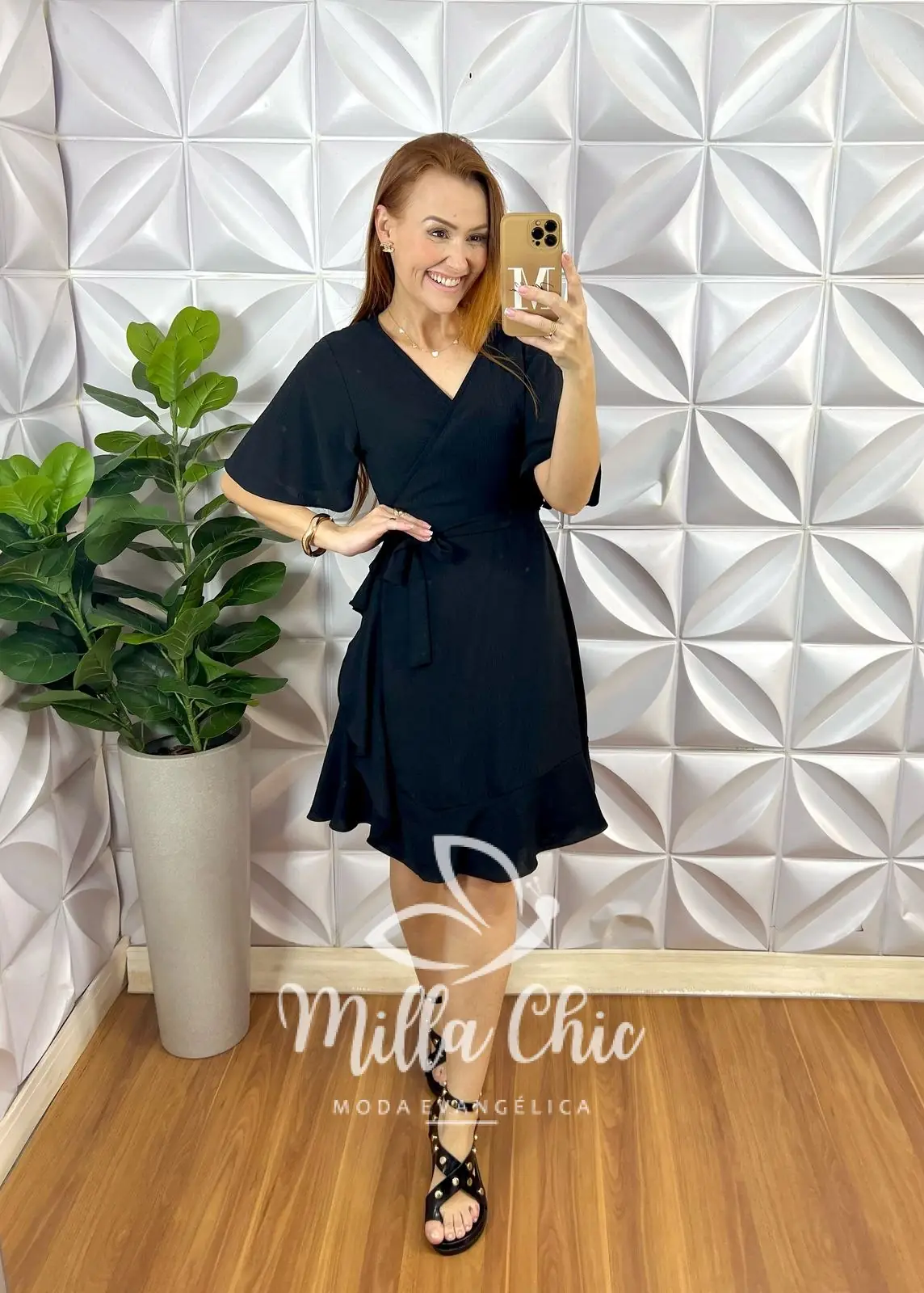 Vestido Envelope Abigail Liso – Preto – Milla Chic Vestido Envelope Abigail Liso - Preto - Milla Chic